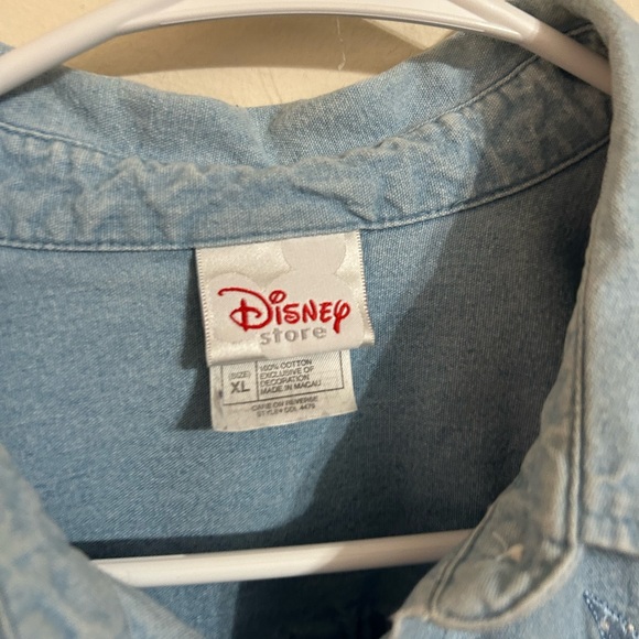 Vintage Disney Store women’s size xl Tinkerbell button up shirt denim - Picture 2 of 4